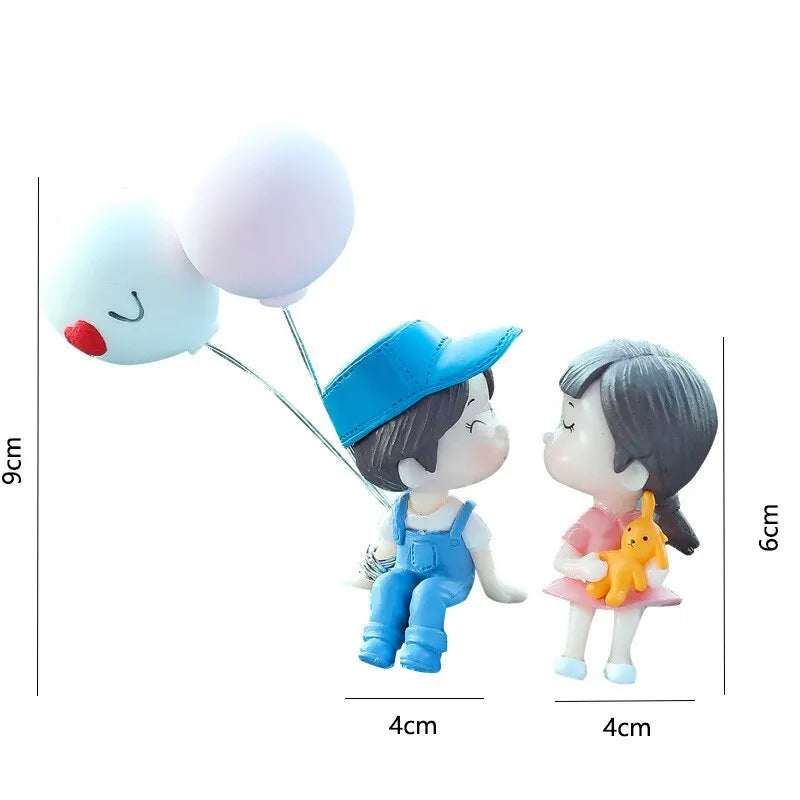 Car Couple Ornaments Car Interior Accessories Cute Kissing Couple Dolls Electric Car Decoration Ornaments Small Home Ornaments