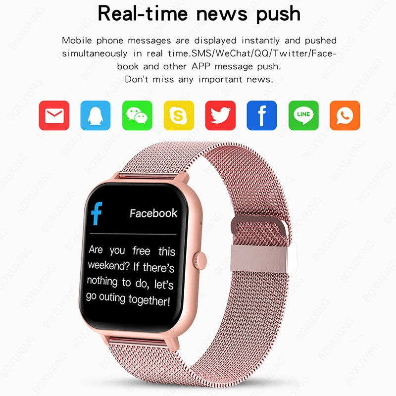 2024 New Smart Watch Women Bluetooth Call Watch Fitness Tracker Waterproof Sport Smart Clock Fashion Ladies Men Smartwatch Woman