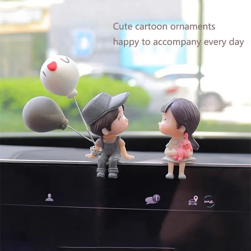 Car Couple Ornaments Car Interior Accessories Cute Kissing Couple Dolls Electric Car Decoration Ornaments Small Home Ornaments