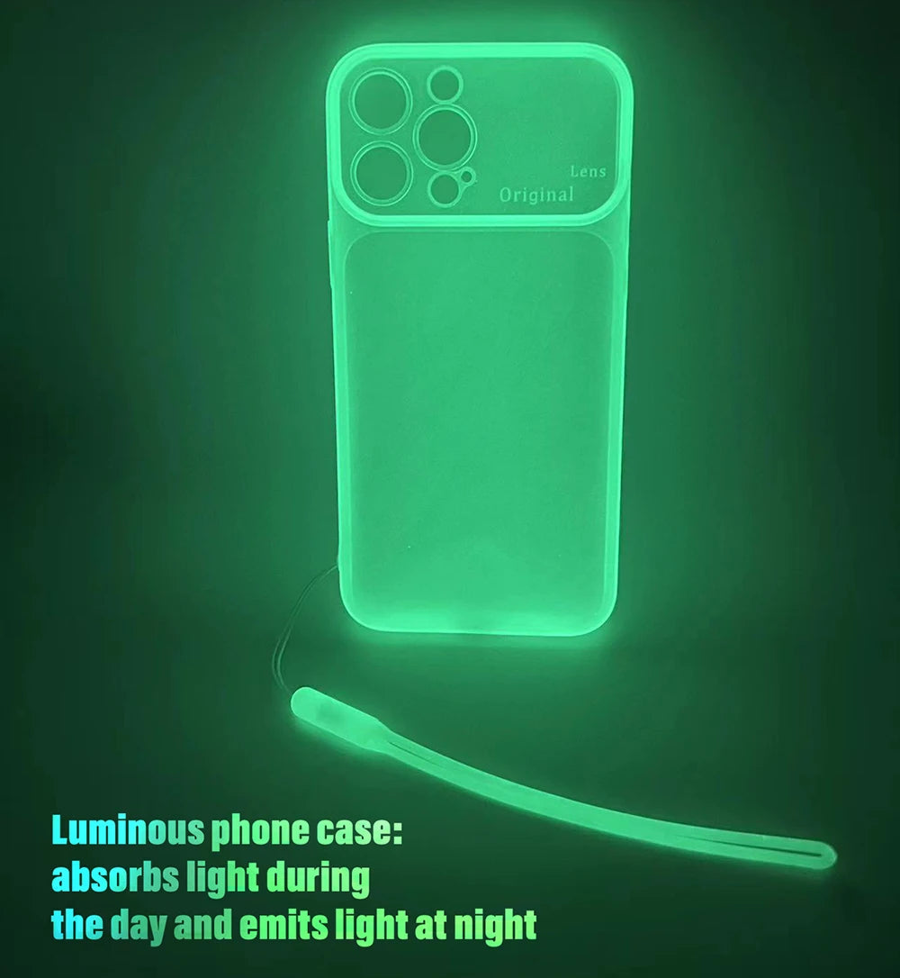 Luxury Night Light Luminous Clear Silicone Phone Case For IPhone 15 14 Plus 13 12 11 Pro Max XR XS 7 8 SE Transparent Back Cover