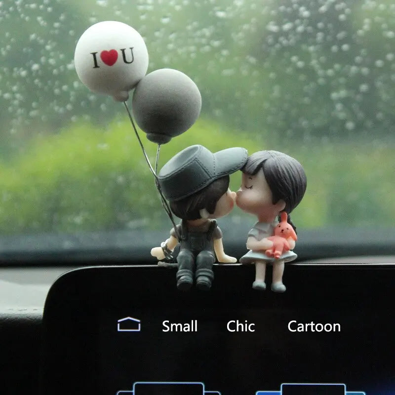 Car Couple Ornaments Car Interior Accessories Cute Kissing Couple Dolls Electric Car Decoration Ornaments Small Home Ornaments