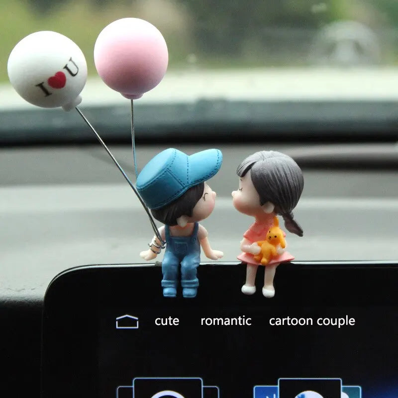 Car Couple Ornaments Car Interior Accessories Cute Kissing Couple Dolls Electric Car Decoration Ornaments Small Home Ornaments